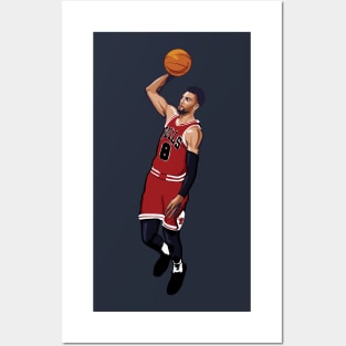 Zach Lavine Vector Dunk Posters and Art